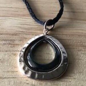 Rock n Roll Necklace Hammered Metal